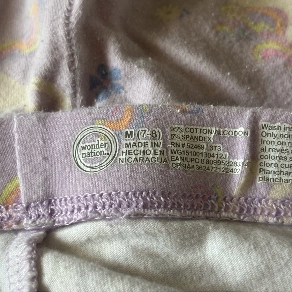 Wonder Nation Pastel Unicorn bike Shorts in size M